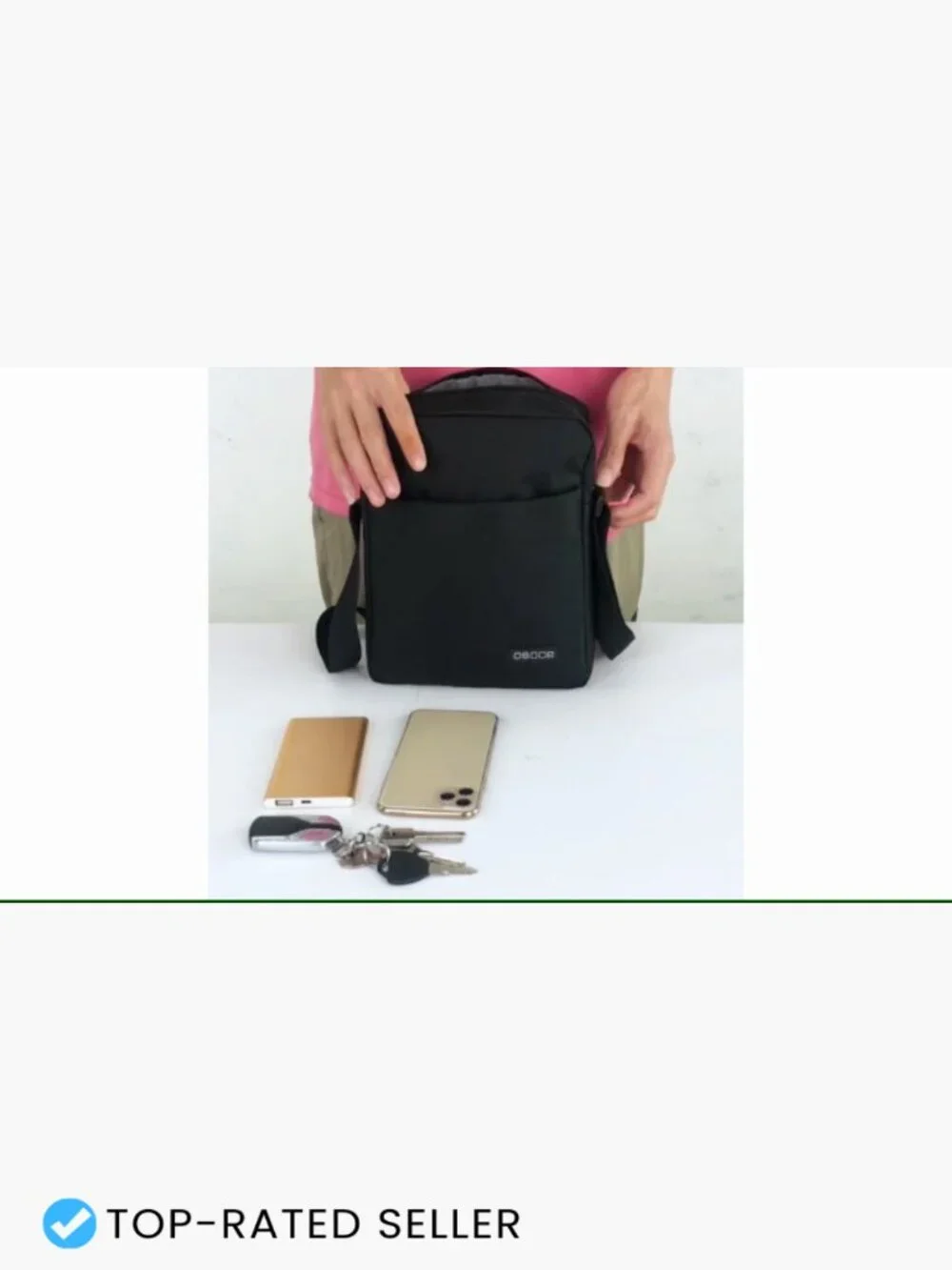 Messenger Bag Crossbody Shoulder Bag Slim Business Design Men's Nylon